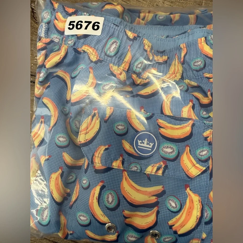 Peter Millar Seaside Collection Banana and Kiwi Swimming‎ Trunks Men’s Size XL